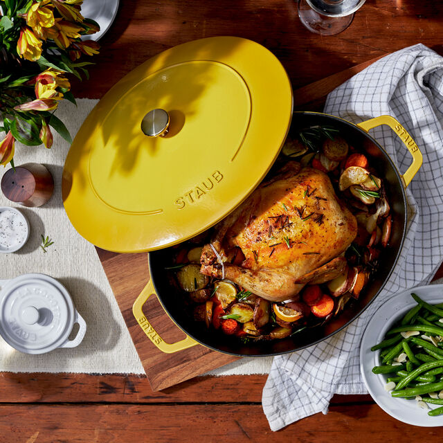 6 qt, Wide Oval French Oven, Citron,,large