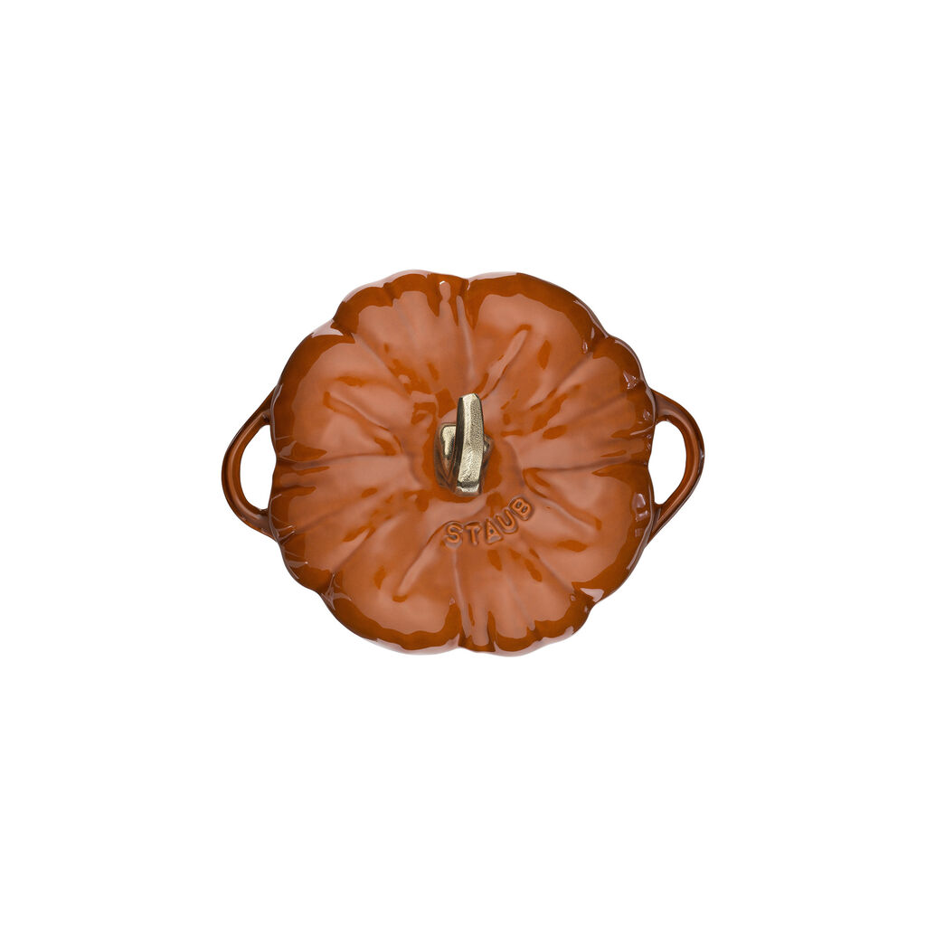 3.5 qt, Pumpkin, Dutch Oven With Brass Knob, Burnt Orange,,large