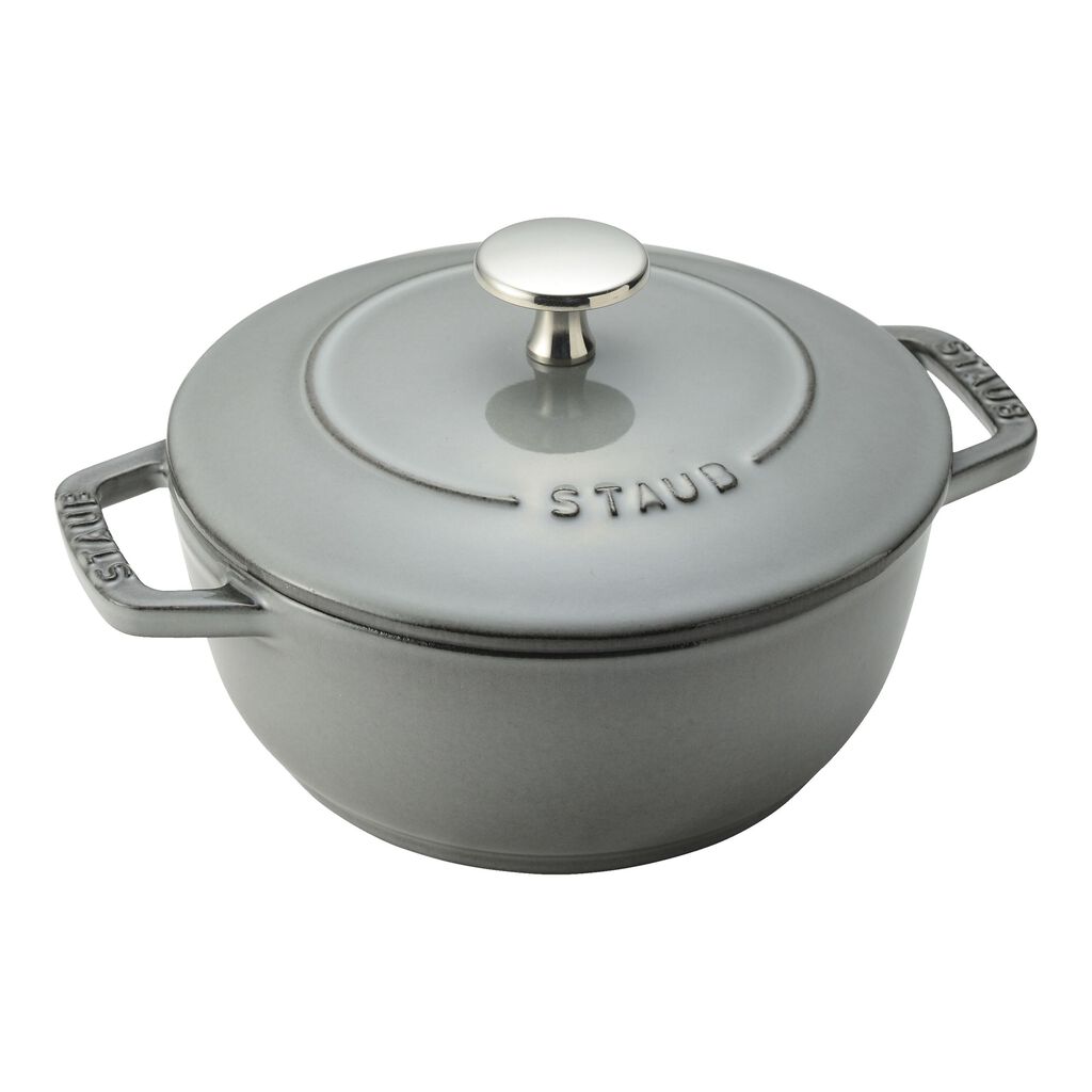 1 qt, Round French Oven, Graphite Grey - Factory Second,,large
