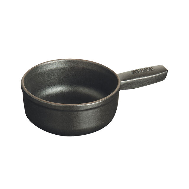 0.375 qt, Mini Cheese Fondue Pot, Matte Black,,large