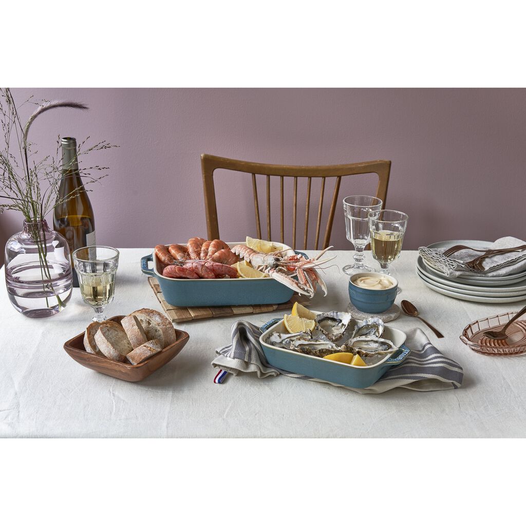 2-pc, Rectangular Baking Dish Set, Rustic Turquoise,,large