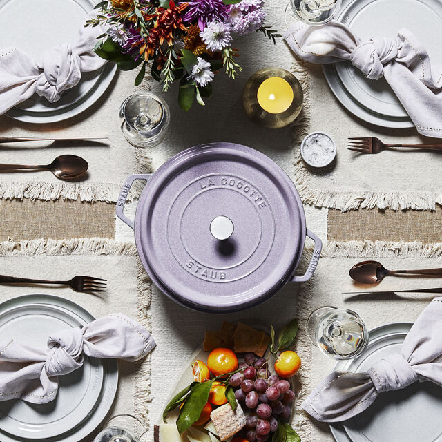 5.5 qt, Round, Dutch Oven, Lilac,,large