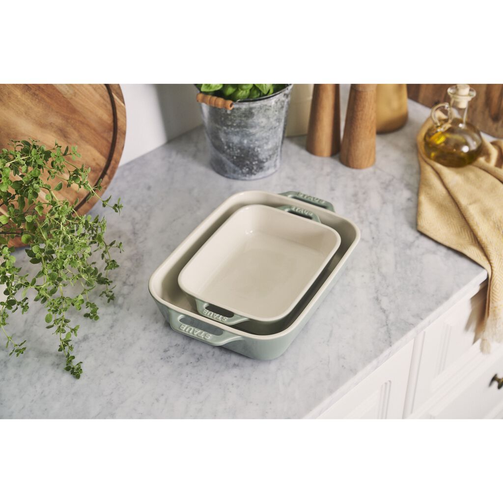 2-pc, Rectangular Baking Dish Set, Eucalyptus,,large
