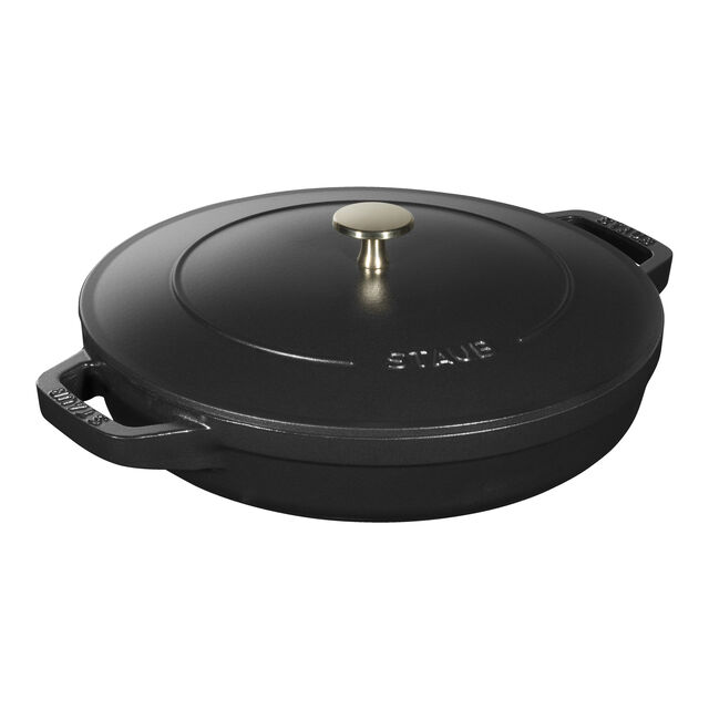 4-pc Stackable Cookware Set, Matte Black, Cast Iron ,,large