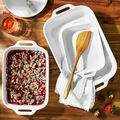 3-pc, Rectangular Baking Dish Set, White,,large