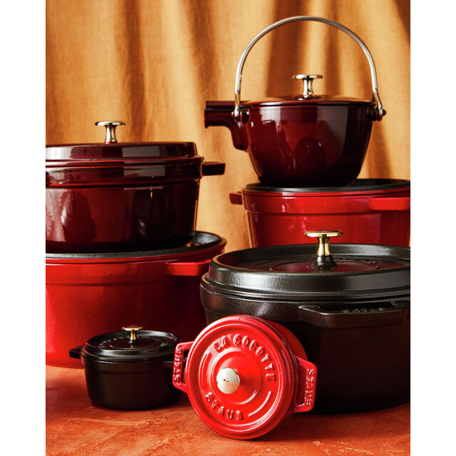 5.5 qt, Round, Dutch Oven, Cherry,,large