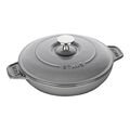 8-inch, Round, Covered Baking Dish With Lid, Graphite Grey,,large