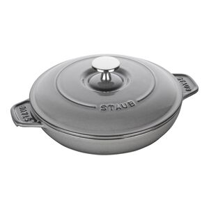 8-inch, Round, Covered Baking Dish With Lid, Graphite Grey