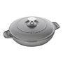 8-inch, Round, Covered Baking Dish With Lid, Graphite Grey,,large