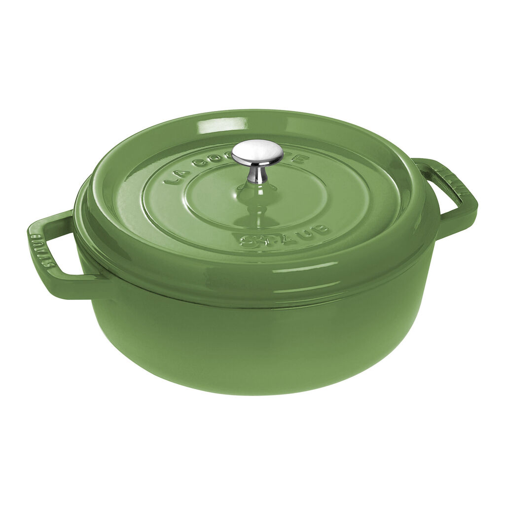 6 qt, Round, Shallow Wide Dutch Oven, Pistachio,,large