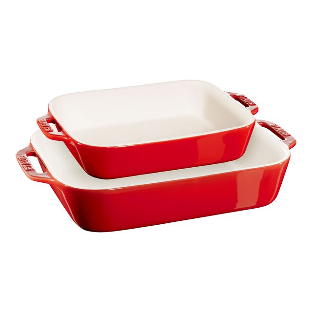 2-pc, Rectangular Baking Dish Set, Cherry,,large