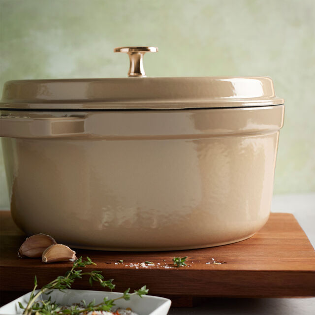 4 qt, Round, Cocotte, Sesame,,large