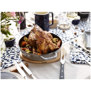 11.25 inch, Oval, Magnetic Wood Trivet, Brown