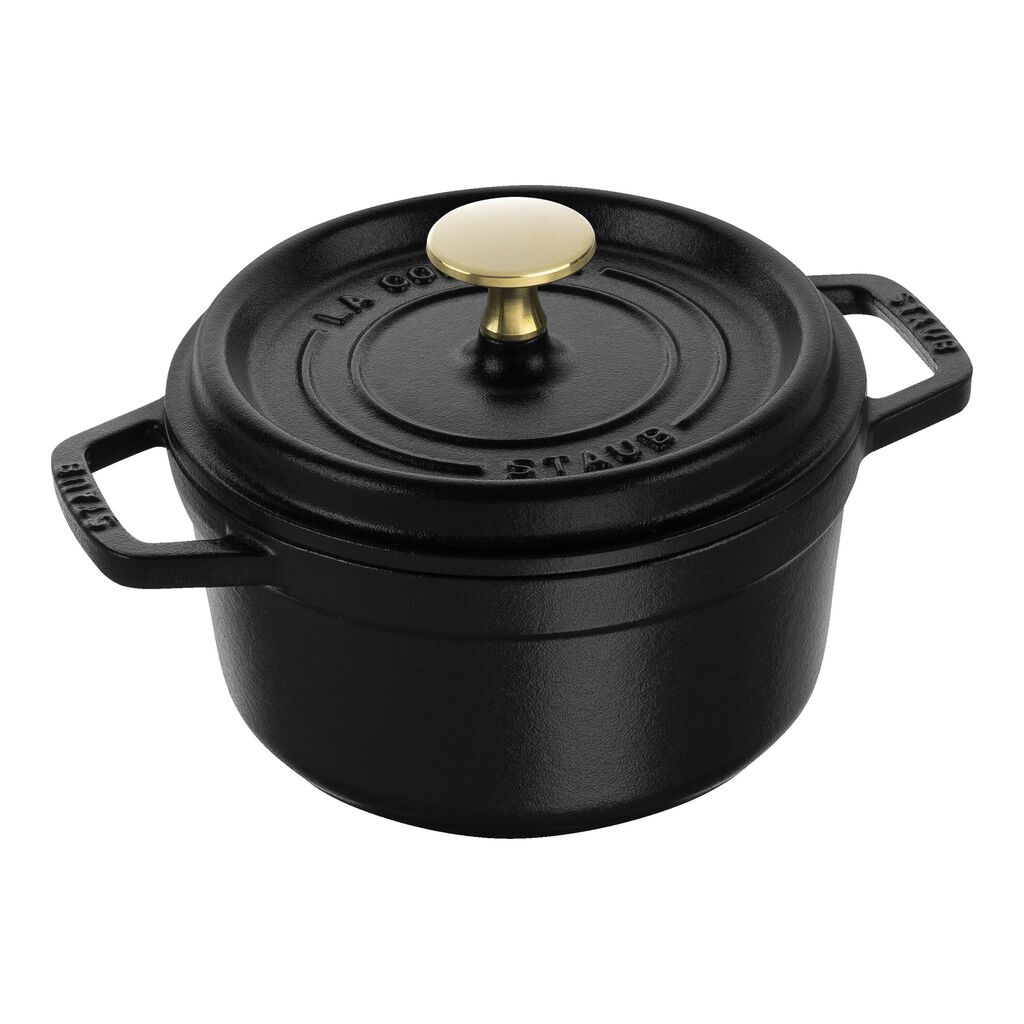 1.25 qt, Round, Dutch Oven, Matte Black,,large