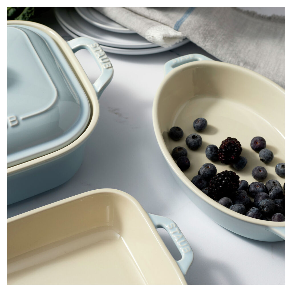 4-pc, Macaron Mixed Baking Dish Set, Light Blue,,large