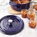 4 qt, Round, Dutch Oven, Dark Blue,,large