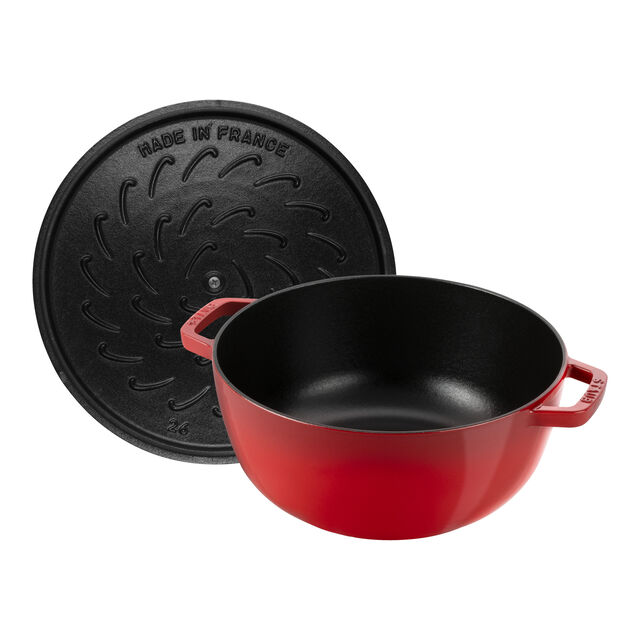 5 qt, Essential French Oven with Horse Lid, Cherry,,large