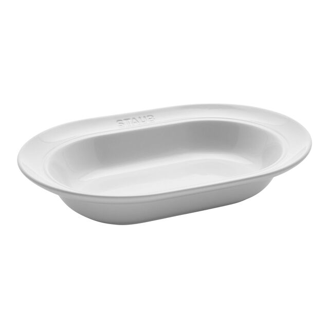 10-inch, oval serving dish, White,,large