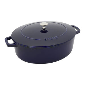 6 qt, Wide Oval French Oven, Dark Blue