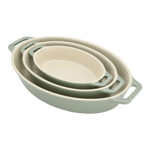3-pc, Oval, Baking Dish Set, Eucalyptus