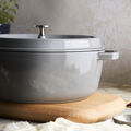6 qt, Round, Shallow Wide Dutch Oven, Graphite Grey,,large