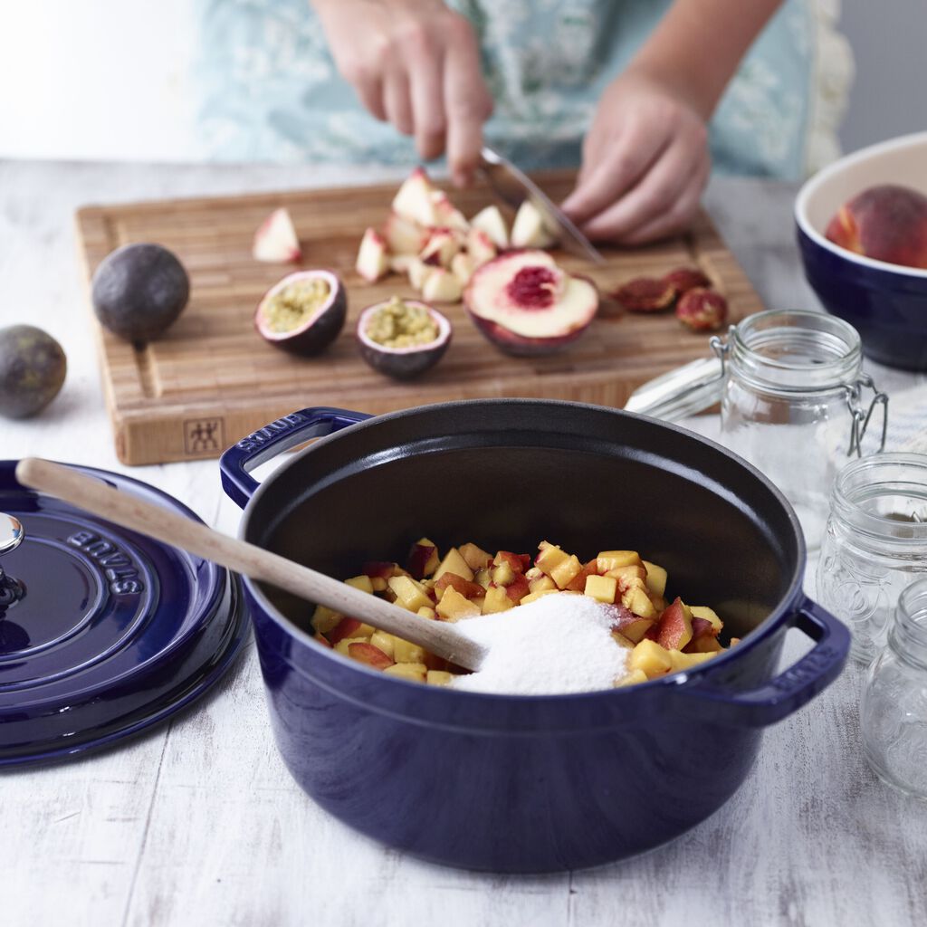 4 qt, Round, Dutch Oven, Dark Blue,,large