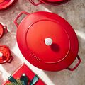 6 qt, Wide Oval French Oven, Cherry,,large