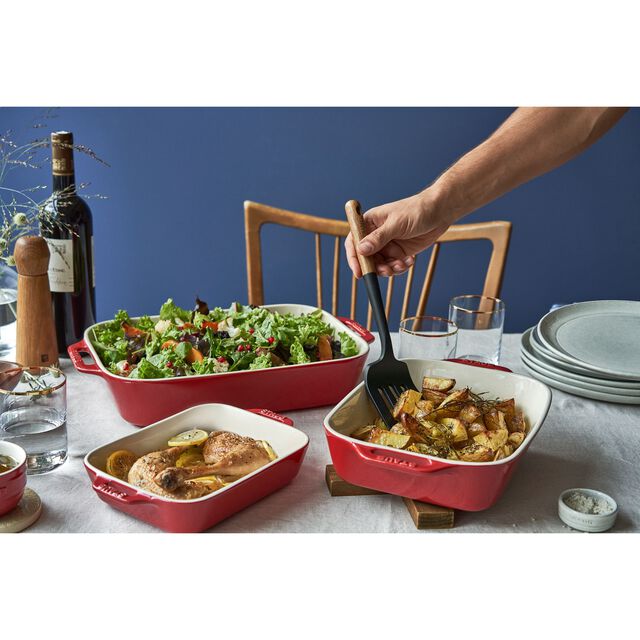 3-pc, Rectangular Baking Dish Set, Cherry,,large
