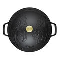 5 qt, Essential French Oven with Horse Lid, Matte Black,,large