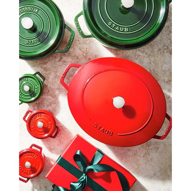 5.5 qt, Round, Dutch Oven, Cherry,,large