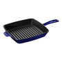 12-inch, Cast Iron, Square, Grill Pan, Dark Blue,,large