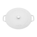 6 qt, Wide Oval French Oven, Pure White,,large