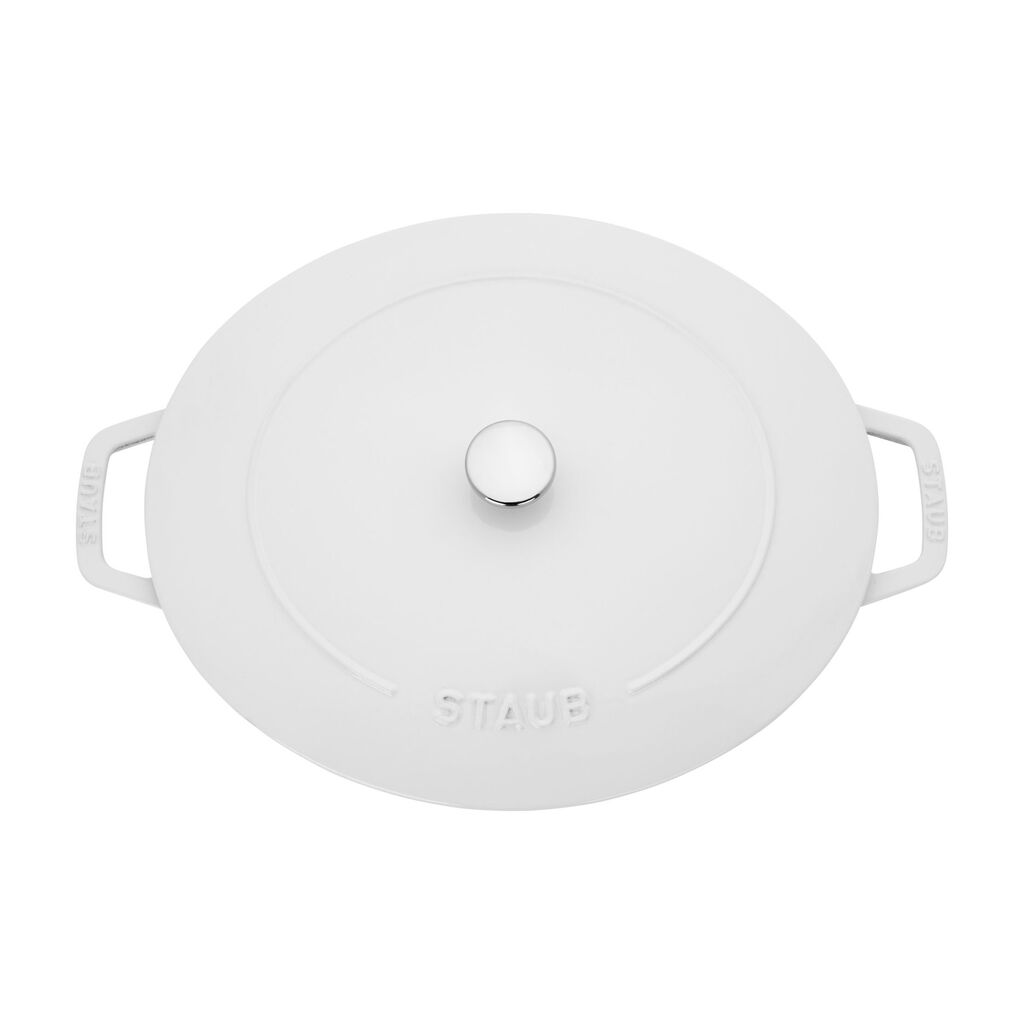6 qt, Wide Oval French Oven, Pure White,,large