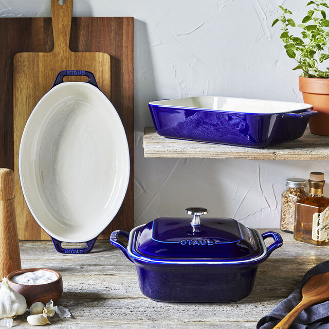 4-pc, Mixed Baking Dish Set, Dark Blue,,large