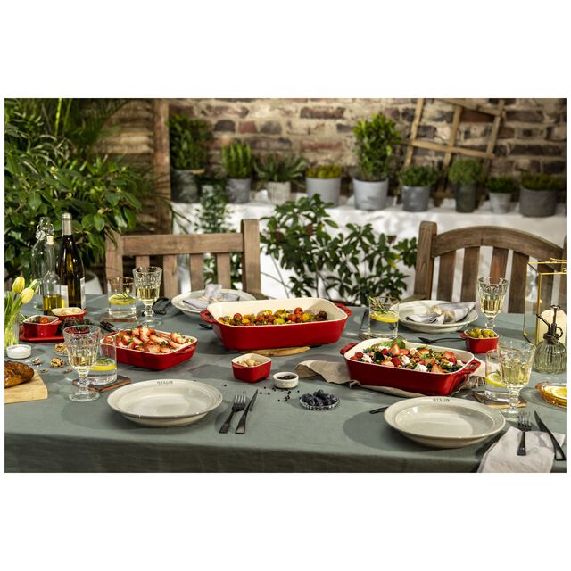 3-pc, Rectangular Baking Dish Set, Cherry,,large