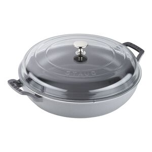 3.5 qt, Braiser With Glass Lid, Graphite Grey