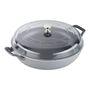 3.5 qt, Braiser With Glass Lid, Dark Blue,,large