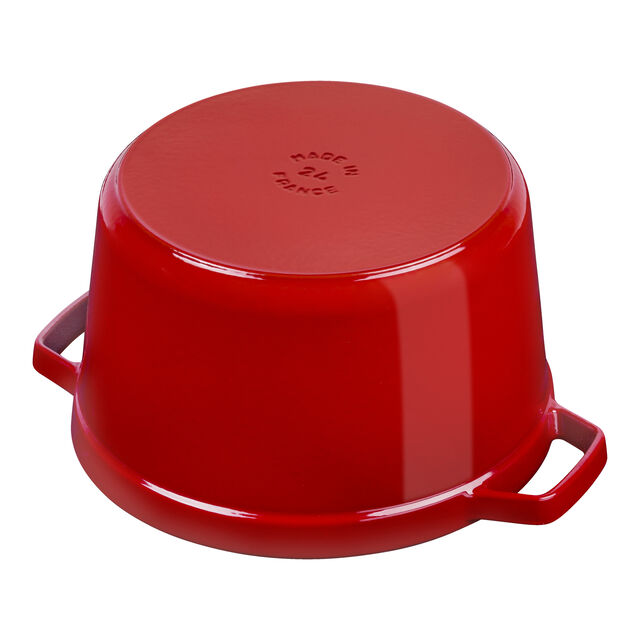 5 qt, Round, Dutch Oven Deep, Cherry - Factory Second,,large