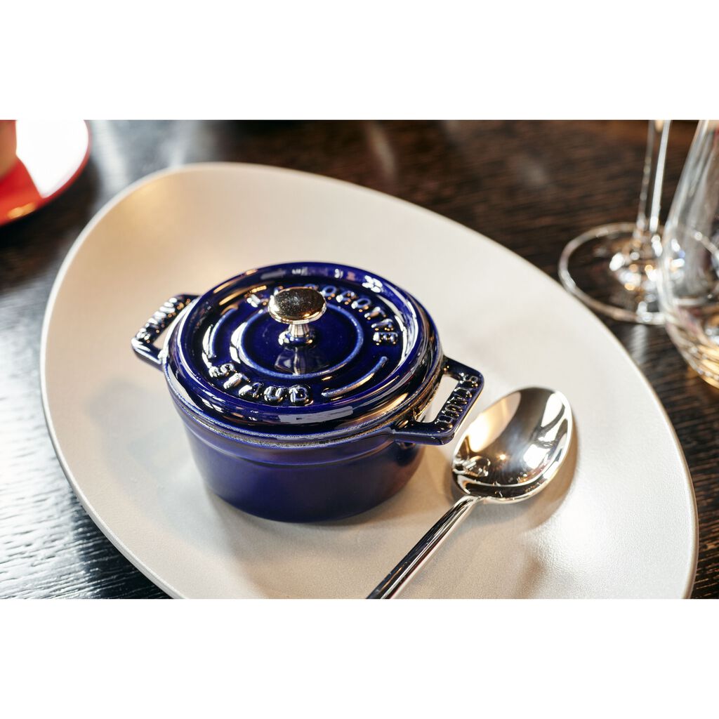 0.25 qt, Mini Round Dutch Oven, Dark Blue,,large