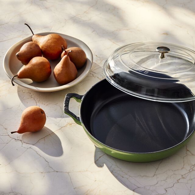 3.5 qt, Braiser With Glass Lid, Pistachio,,large