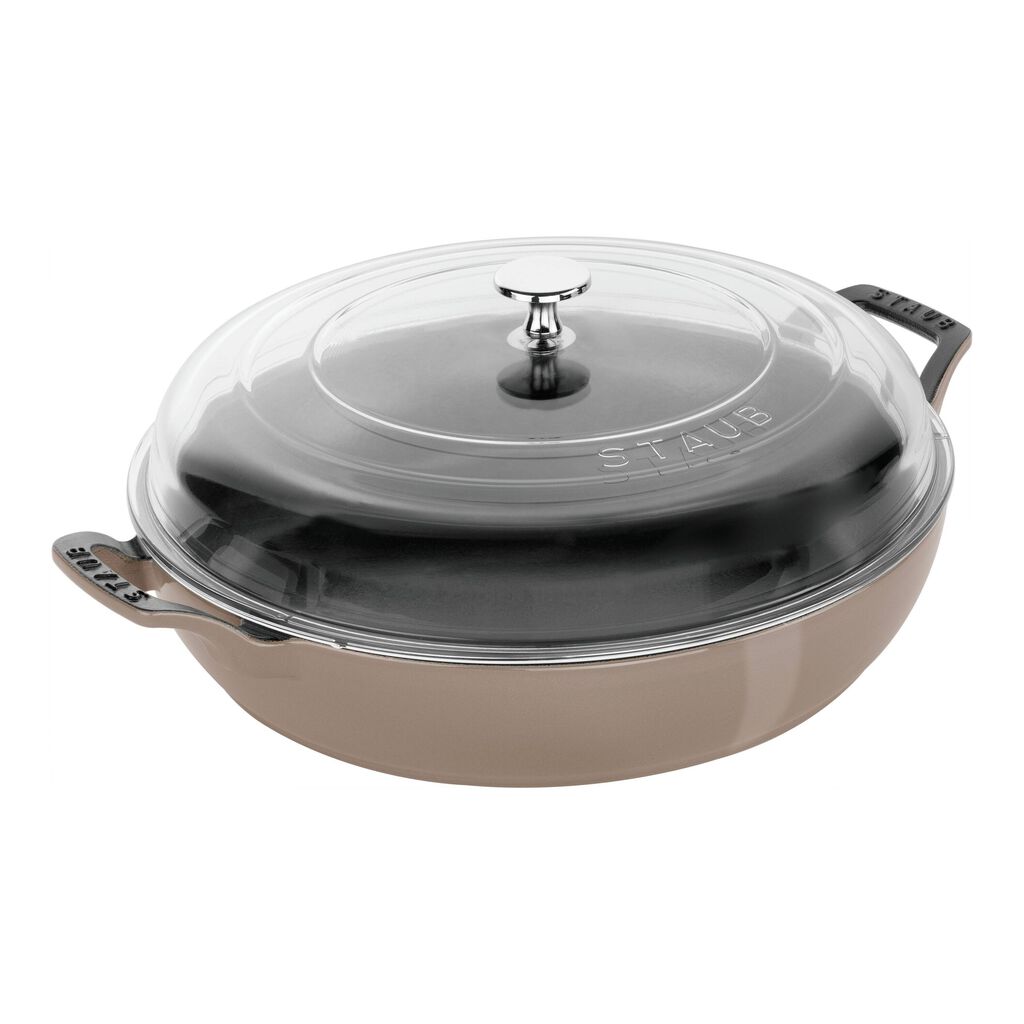 3.5 qt, Braiser With Glass Lid, Sesame,,large