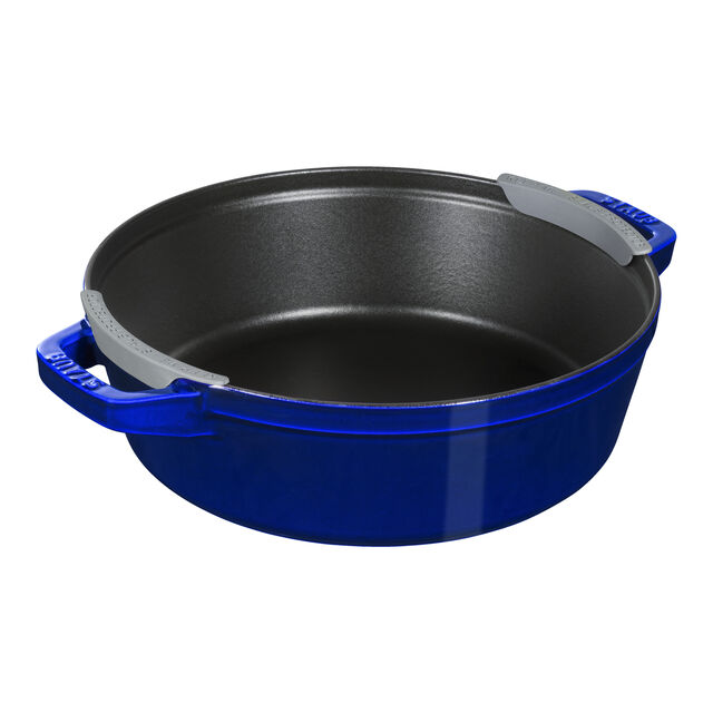 4-pc Stackable Cookware Set, Dark Blue, Cast Iron ,,large
