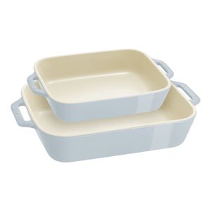 2-pc, Rectangular Baking Dish Set Macaron, Light Blue
