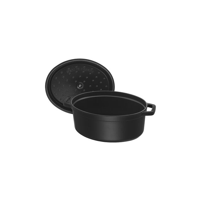 1 qt, Oval, Dutch Oven, Matte Black,,large