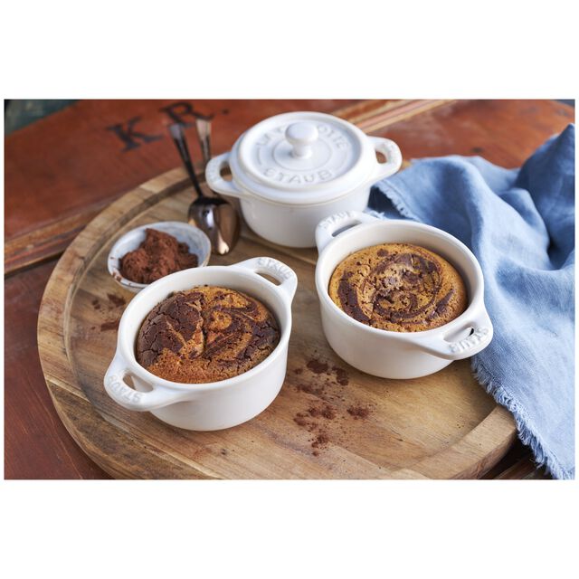 3-pc, Mini Round Dutch Oven Set, White,,large