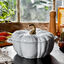 3.5 qt, Pumpkin, Dutch Oven With Brass Knob, Pure White,,large preview
