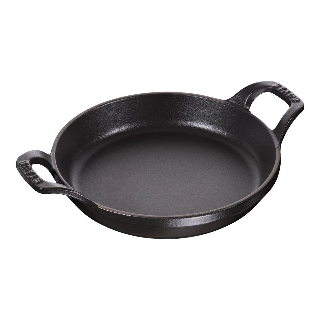 6-inch, Round, Gratin Baking Dish, Matte Black,,large
