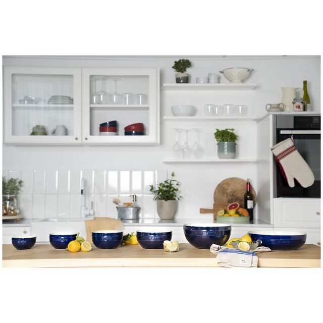 11.5-inch, Shallow Serving Bowl, Dark Blue,,large