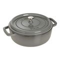 6 qt, Round, Shallow Wide Dutch Oven, Graphite Grey,,large
