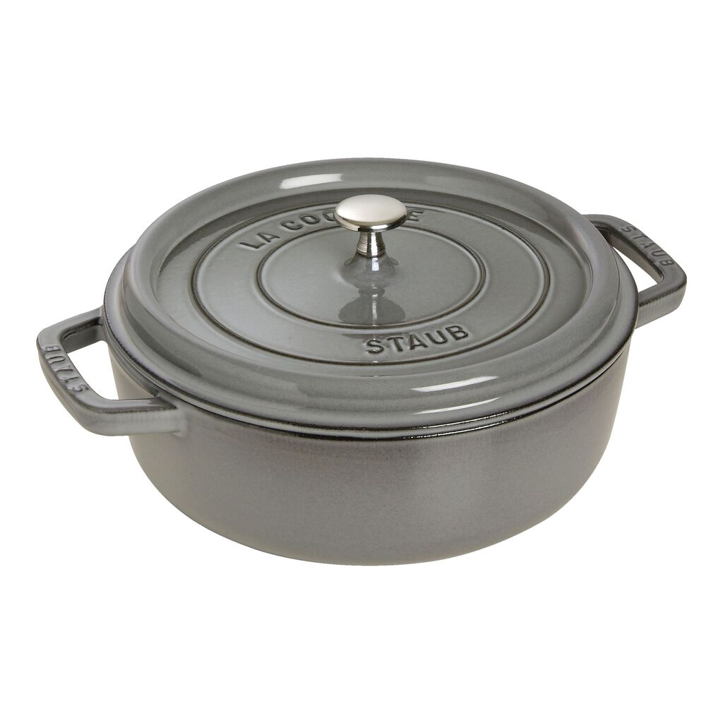6 qt, Round, Shallow Wide Dutch Oven, Graphite Grey,,large